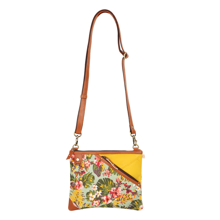 Grayson Wide Crossbody Bag w/ Pocket - Summer Jungle