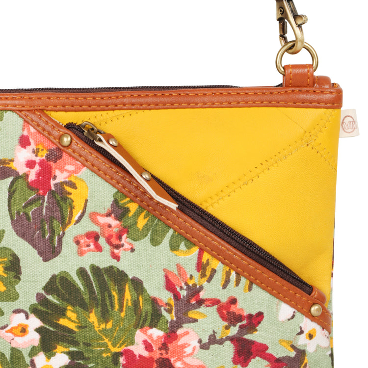 Grayson Wide Crossbody Bag w/ Pocket - Summer Jungle