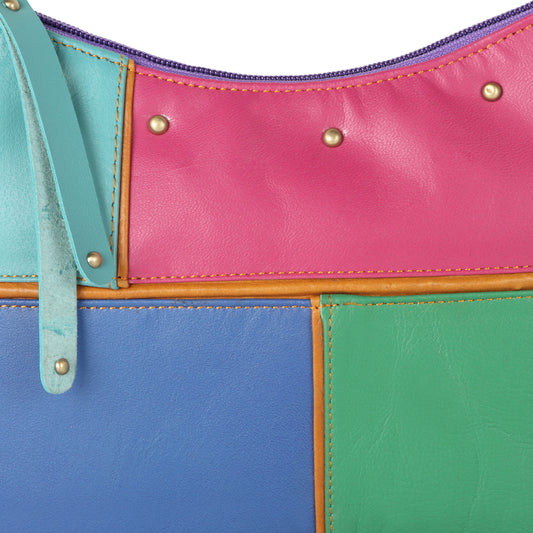 Colorful Shoulder Bag with Chain Handle