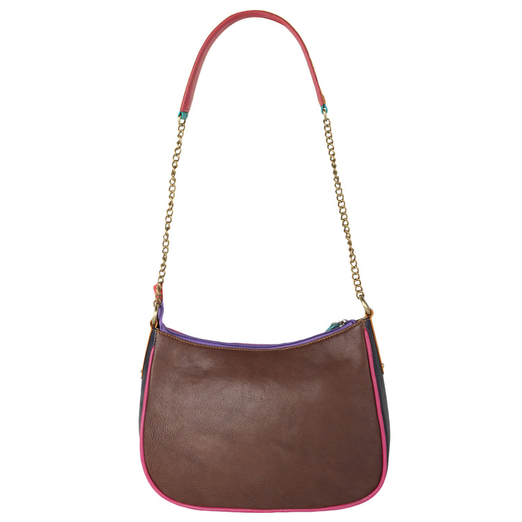 Colorful Shoulder Bag with Chain Handle