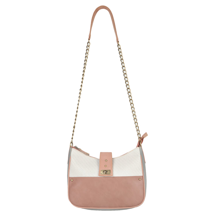 FOXIE - Chloe Crossbody Bag with Top Closure in Nude