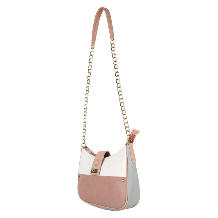 FOXIE - Chloe Crossbody Bag with Top Closure in Nude