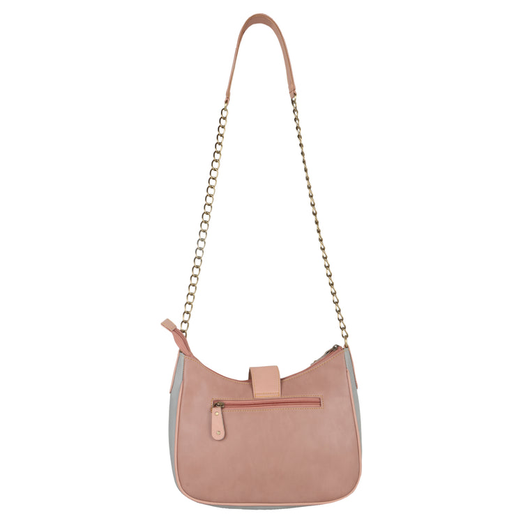 FOXIE - Chloe Crossbody Bag with Top Closure in Nude