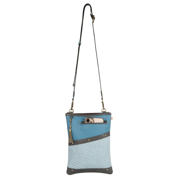 FOXIE - Brisk Crossbody Bag with Front Cellphone Pocket in Blue