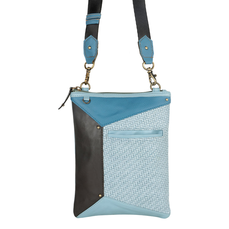 FOXIE - Harper Crossbody Bag with Front Cellphone Pocket in Blue