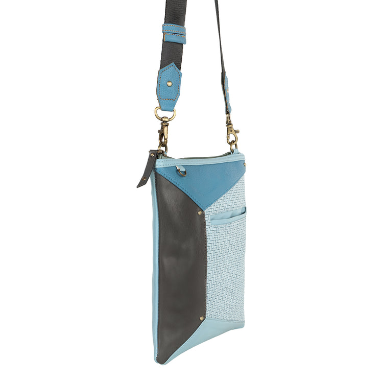 FOXIE - Harper Crossbody Bag with Front Cellphone Pocket in Blue