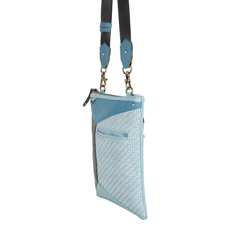 FOXIE - Harper Crossbody Bag with Front Cellphone Pocket in Blue