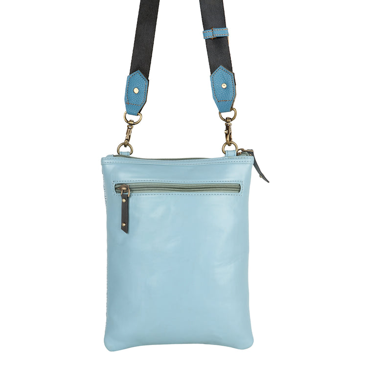 FOXIE - Harper Crossbody Bag with Front Cellphone Pocket in Blue