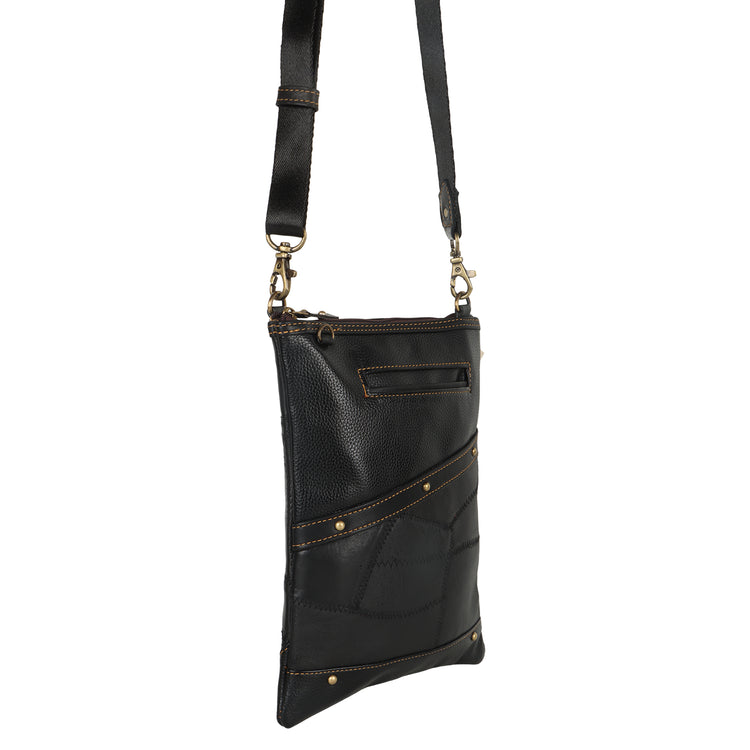 VAAN & CO. - Brisk Crossbody Bag with Front Cellphone Pocket in Black