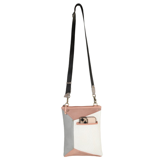 FOXIE - Harper Crossbody Bag with Front Cellphone Pocket in White