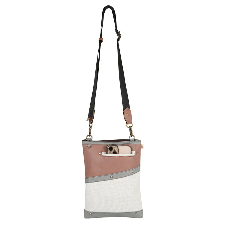 FOXIE - Brisk Crossbody Bag with Front Cellphone Pocket in Nude