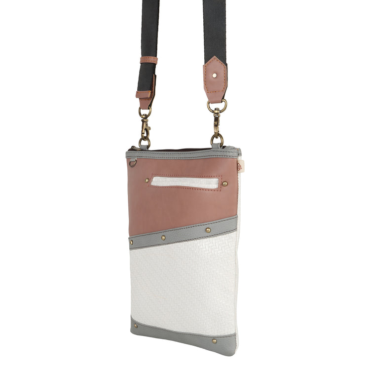 FOXIE - Brisk Crossbody Bag with Front Cellphone Pocket in Nude