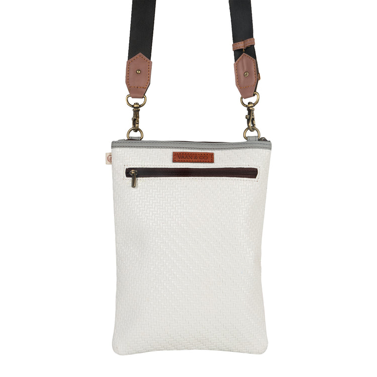 FOXIE - Brisk Crossbody Bag with Front Cellphone Pocket in Nude