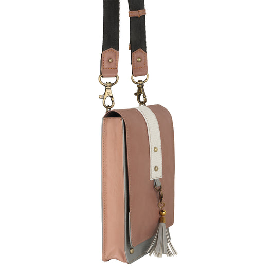 FOXIE - Camila Small Crossbody Bag with Front Flap in Nude