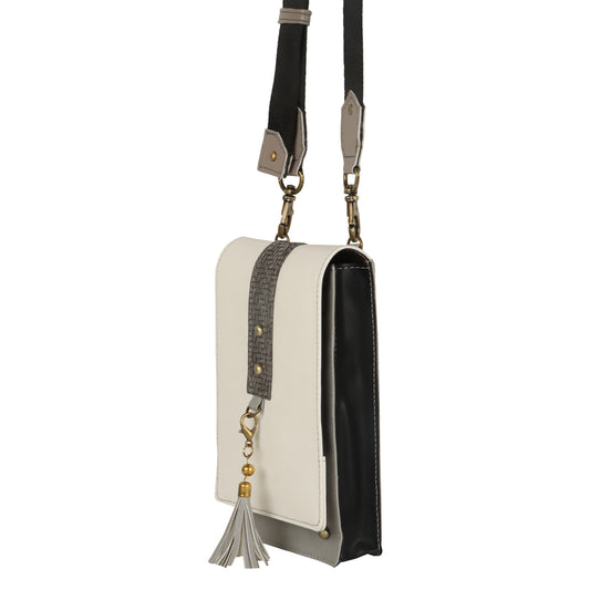 FOXIE - Camila Small Crossbody Bag with Front Flap in White