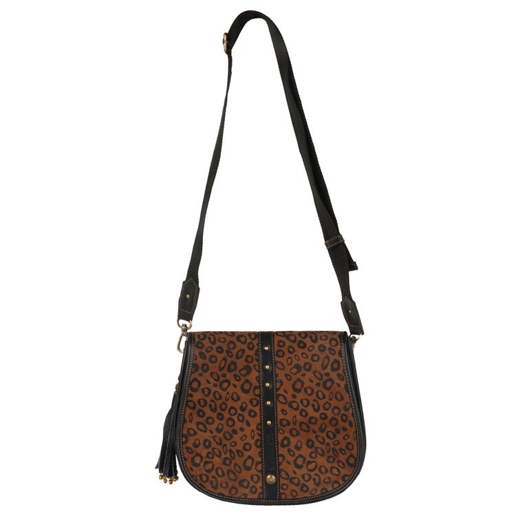 VAAN & CO. - Vivo Medium Crossbody Bag with Front Flap in Cheetah