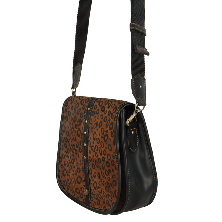 VAAN & CO. - Vivo Medium Crossbody Bag with Front Flap in Cheetah