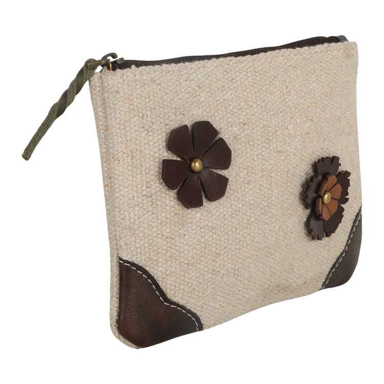 VAAN & CO. - Ameilia Pouch with Petals and Black Accents