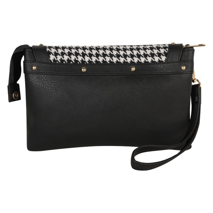 Millie Houndstooth Print Convertible Crossbody