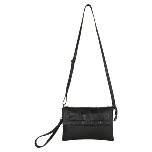 Mel Black Leather Convertible Crossbody