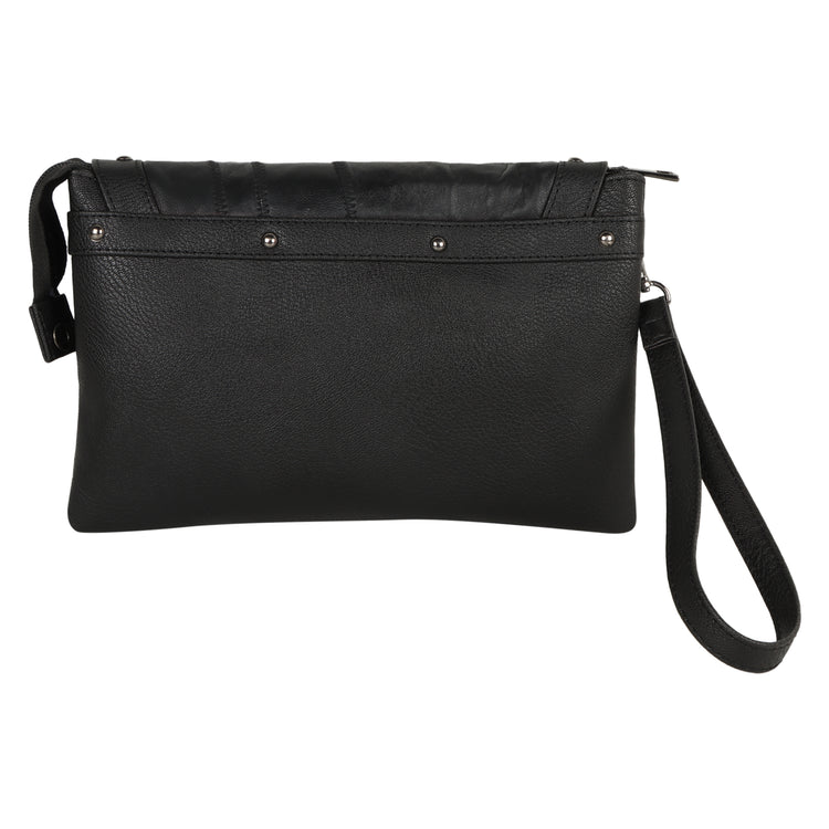 Mel Black Leather Convertible Crossbody