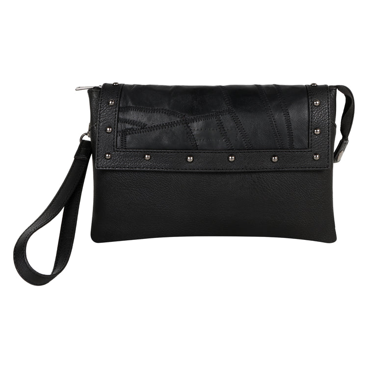 Mel Black Leather Convertible Crossbody