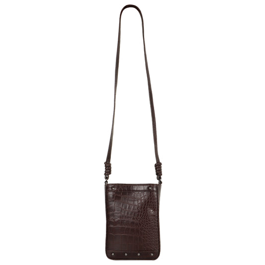 Katy Croc Print Bucket Bag