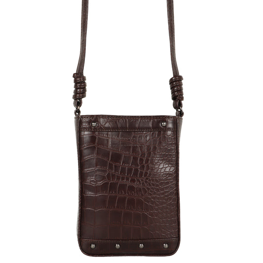 Katy Croc Print Bucket Bag