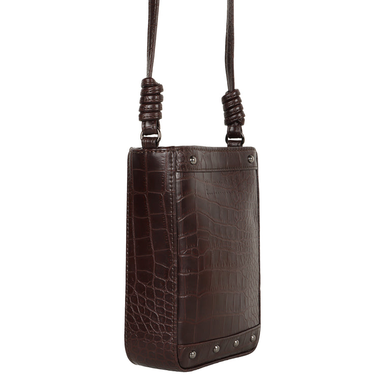 Katy Croc Print Bucket Bag