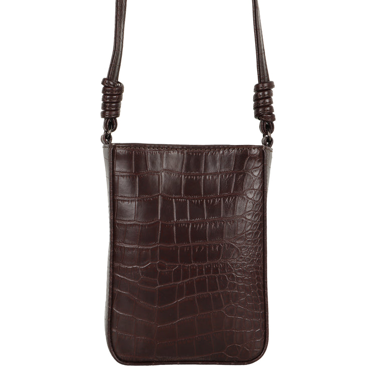 Katy Croc Print Bucket Bag