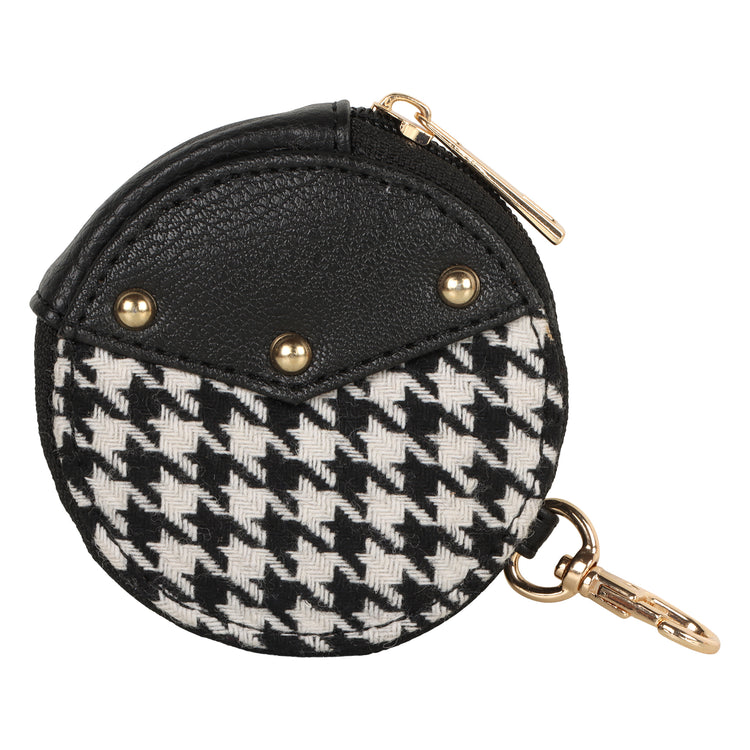 Millie Houndstooth Print Keyfob Coin Purse