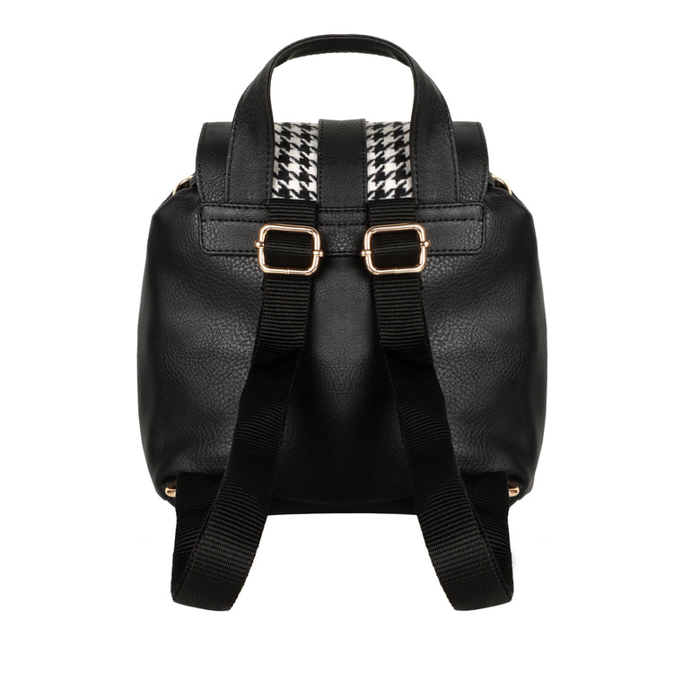 Millie Houndstooth Print Mini Backpack