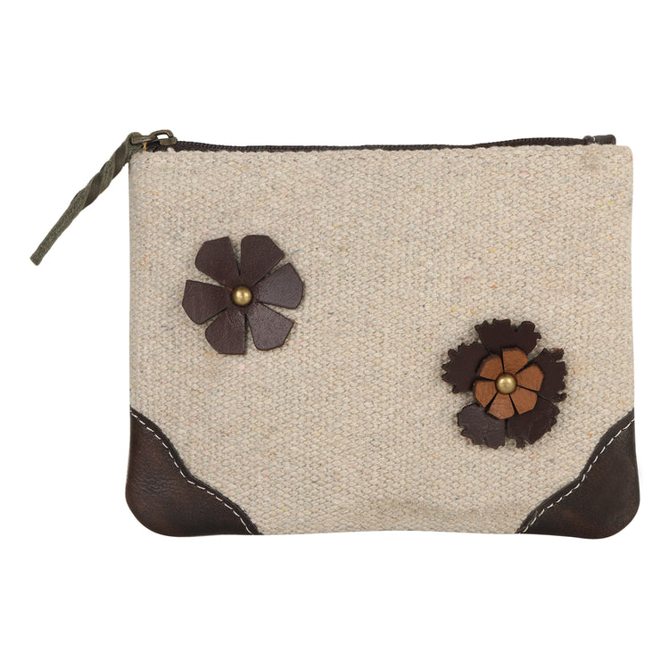 VAAN & CO. - Ameilia Pouch with Petals and Black Accents