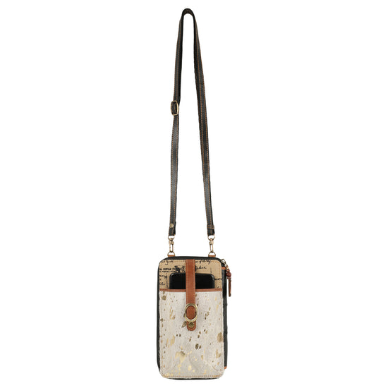 Liberty Rawhide Small Upcycled Leather Cellphone Crossbody Bag