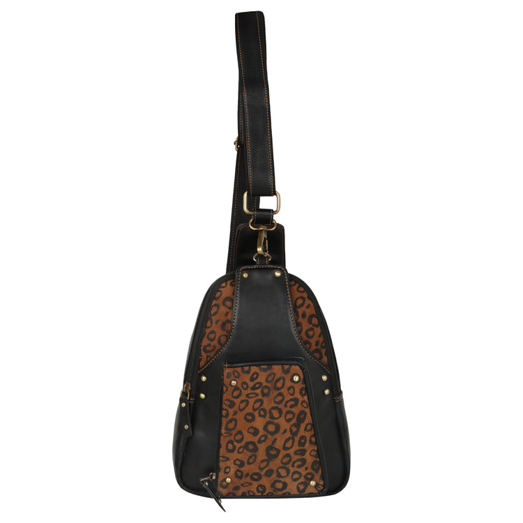 VAAN & CO. - Dani Sling Backpack with Front Pocket in Cheetah