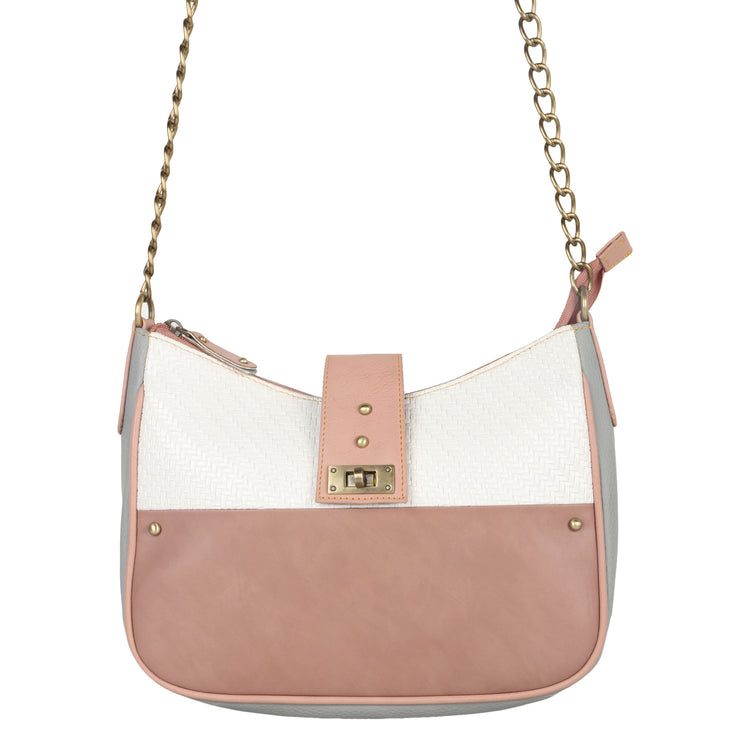 FOXIE - Chloe Crossbody Bag with Top Closure in Nude